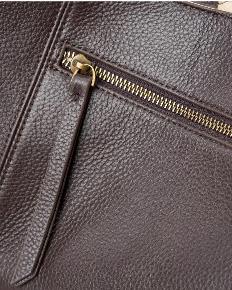 Genuine Leather Shoulder Bag with Larger Capacity 3 in 1 Fashion Women Anti-Theft Backpack