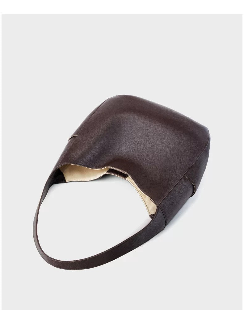 Genuine Leather Shoulder Bag with Larger Capacity 3 in 1 Fashion Women Anti-Theft Backpack
