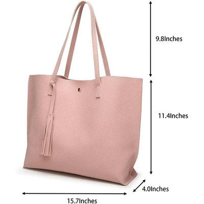 Vegan Leather Shoulder Bag with Large Capacity Vegan Leather Shoulder Bag Large Capacity
