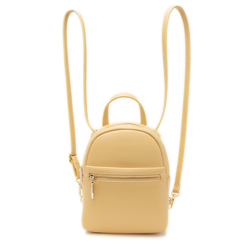 Vegan Leather Mini Backpack - Versatile Large Capacity Design Vegan Leather Versatile Large Capacity M