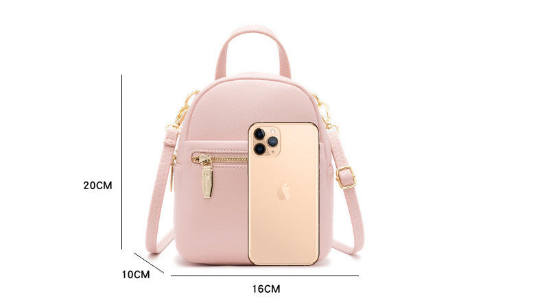 Vegan Leather Mini Backpack - Versatile Large Capacity Design Vegan Leather Versatile Large Capacity M