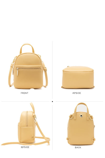 Vegan Leather Mini Backpack - Versatile Large Capacity Design Vegan Leather Versatile Large Capacity M