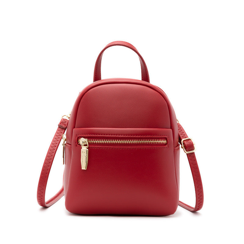 Vegan Leather Mini Backpack - Versatile Large Capacity Design Vegan Leather Versatile Large Capacity M