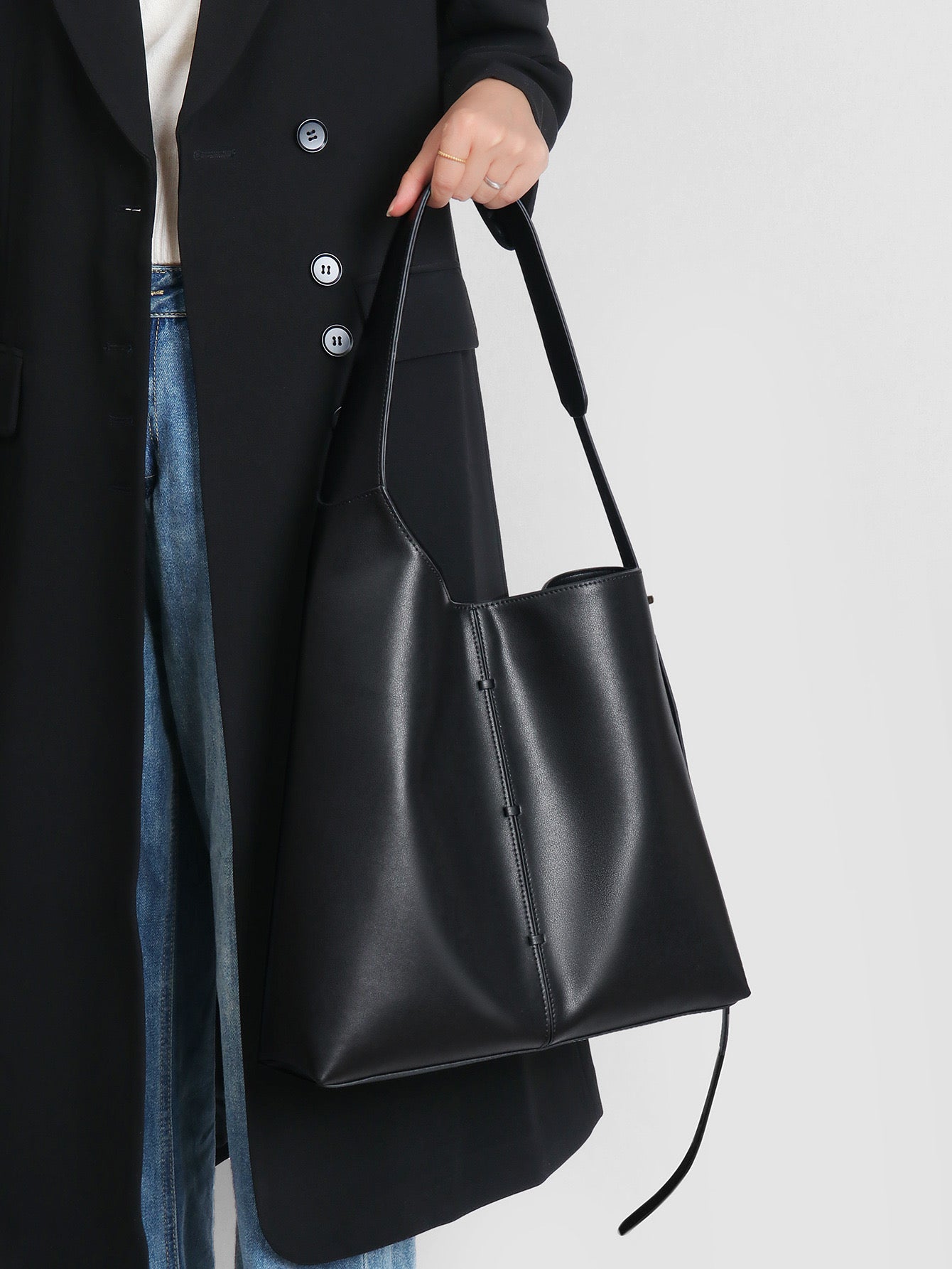 Genuine Leather Shoulder Bag - Large Capacity Underarm Design 3 in 1 Fashion Women Anti-Theft Backpack