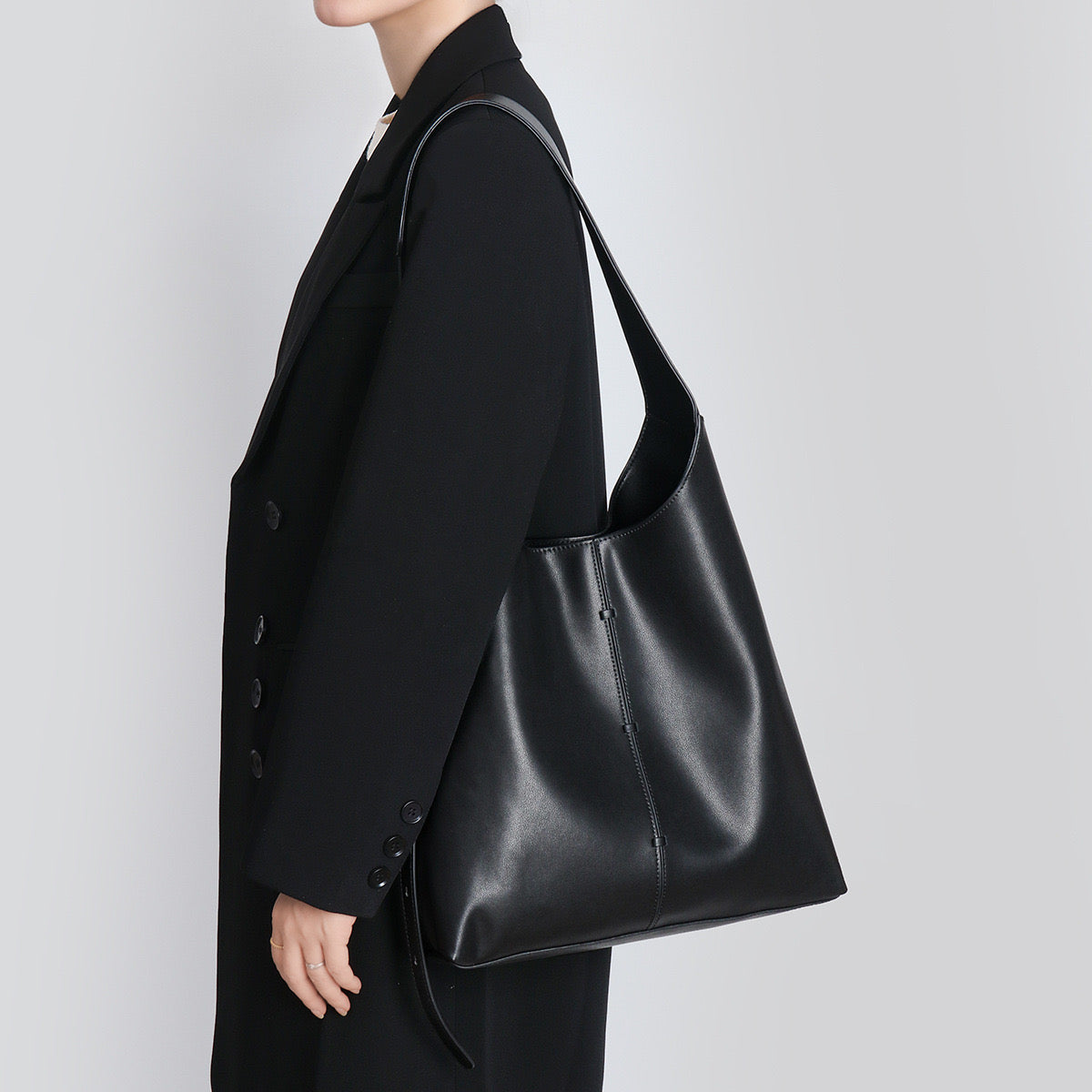 Genuine Leather Shoulder Bag - Large Capacity Underarm Design 3 in 1 Fashion Women Anti-Theft Backpack
