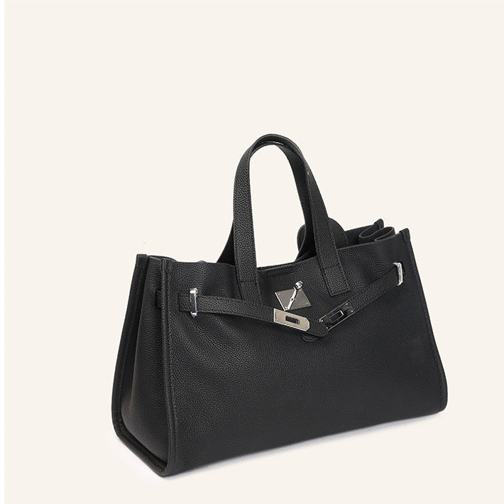 Genuine Leather Crossbody Bag with Locker Design and Large Capacity 3 in 1 Fashion Women Anti-Theft Backpack