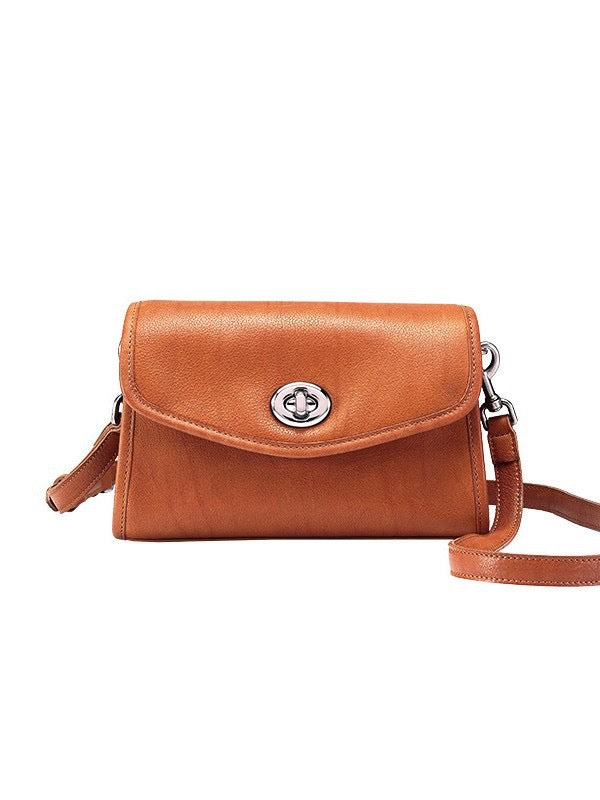 Genuine Leather Crossbody Bag - Stylish Envelope Package Chain Small Messenger Shoulder Bag 3 in 1 Fashion Women Anti-Theft Backpack
