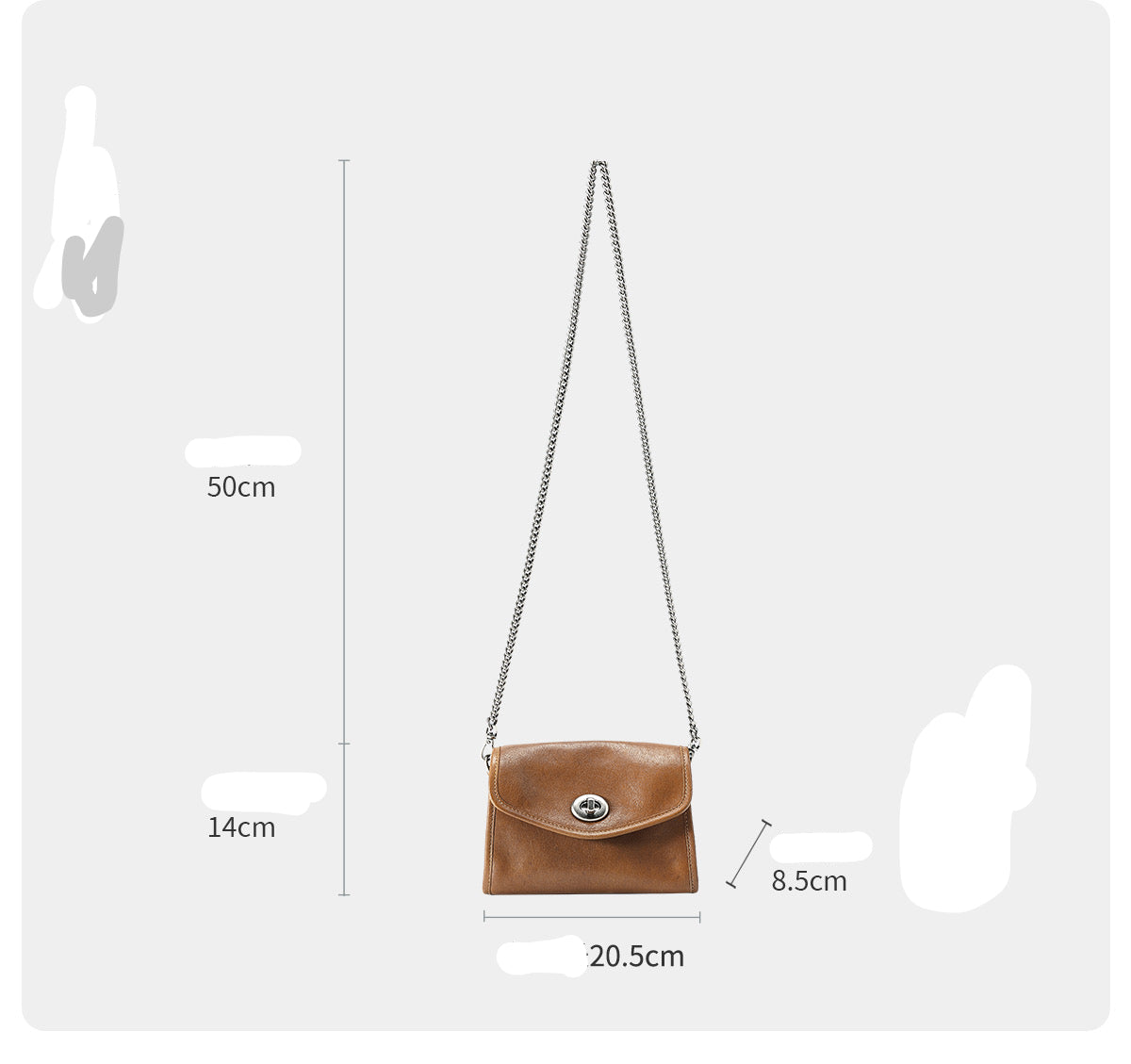 Genuine Leather Crossbody Bag - Stylish Envelope Package Chain Small Messenger Shoulder Bag 3 in 1 Fashion Women Anti-Theft Backpack