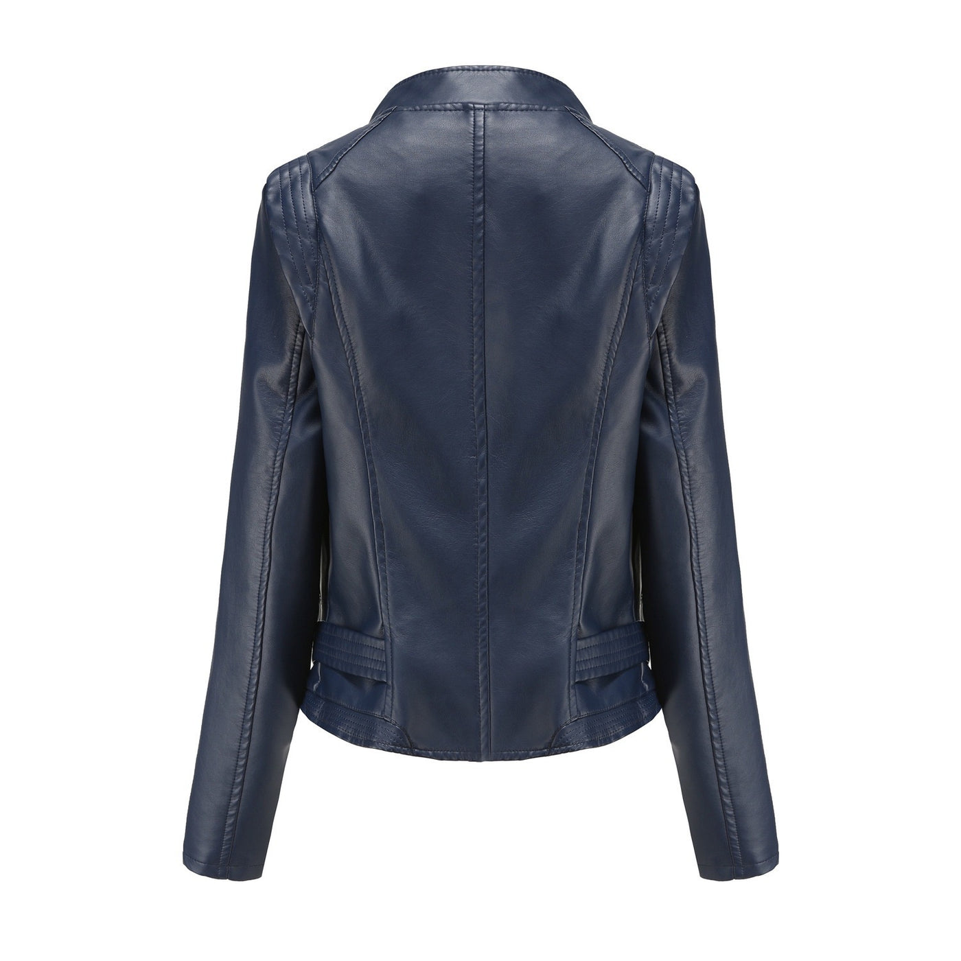 Women Vegan Leather Coat - Slim-fit Leather Jacket for Women - Bagbagsitter