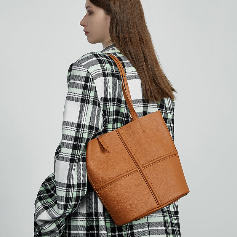 Genuine Leather Crossbody Bag - Portable Shoulder Bag 3 in 1 Fashion Women Anti-Theft Backpack