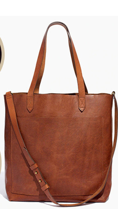 Genuine Leather Tote Bag Crossbody Bag for Stylish Everyday Use 3 in 1 Fashion Women Anti-Theft Backpack