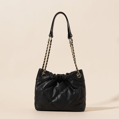 Genuine Leather Garbage Bag Shoulder Design Black L 3 in 1 Fashion Women Anti-Theft Backpack
