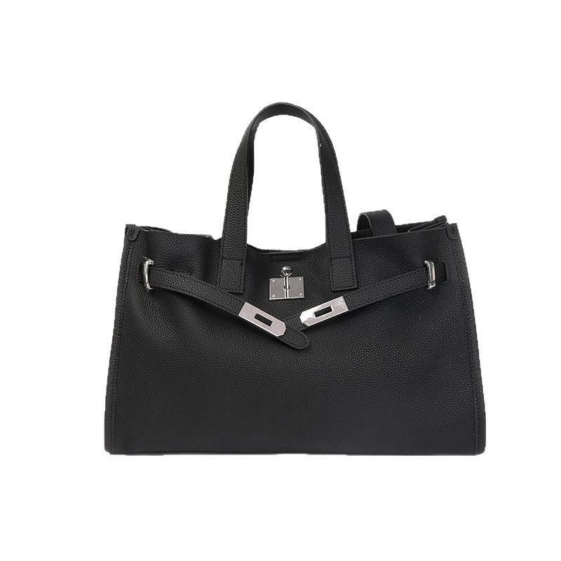 Genuine Leather Crossbody Bag with Locker Design and Large Capacity 3 in 1 Fashion Women Anti-Theft Backpack