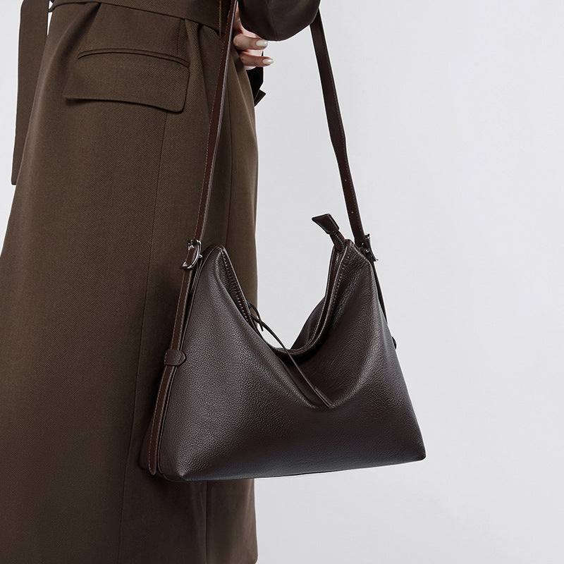 Genuine Leather Shoulder Bag - Versatile Underarm and Messenger Bag 3 in 1 Fashion Women Anti-Theft Backpack