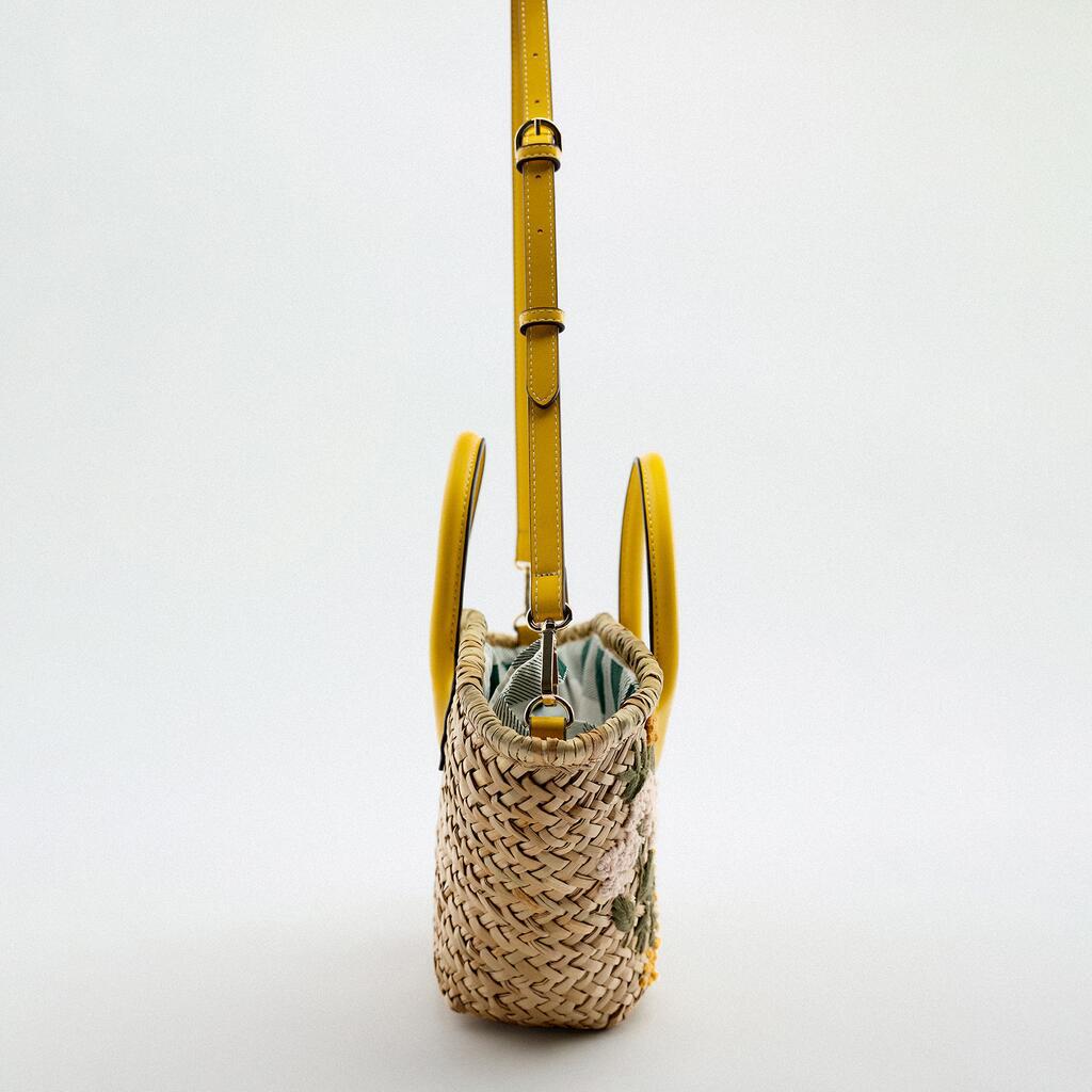 Straw Handbag Single Shoulder Crossbody Straw Bag Underarm Summer Beach Bag