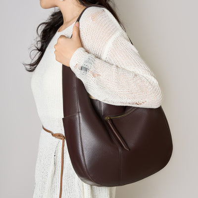 Genuine Leather Shoulder Bag with Larger Capacity 3 in 1 Fashion Women Anti-Theft Backpack