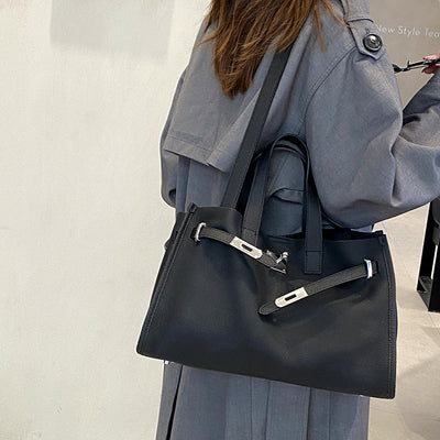 Genuine Leather Crossbody Bag with Locker Design and Large Capacity 3 in 1 Fashion Women Anti-Theft Backpack