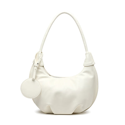 Vegan Leather Portable Underarm Bag Versatile Shoulder Dumpling Bag