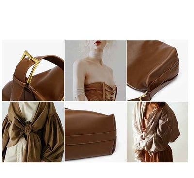 Genuine Leather Shoulder Bag  Large-capacity Crossbody Bag