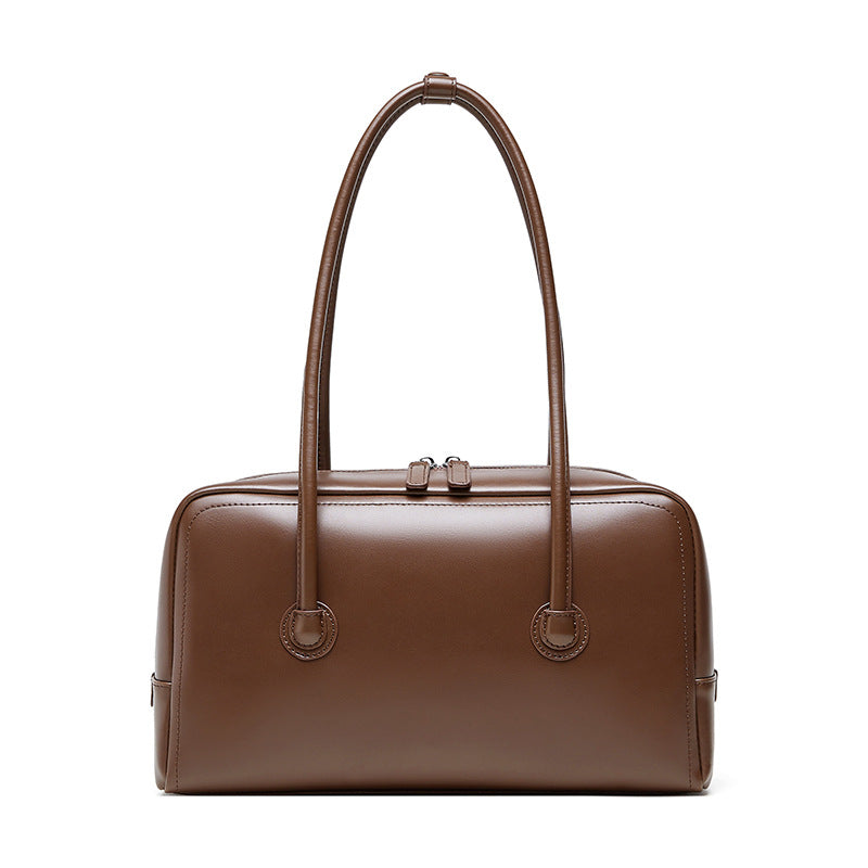 Genuine Leather Shoulder Bag - Boston Portable Design | Bag Bag Sitter