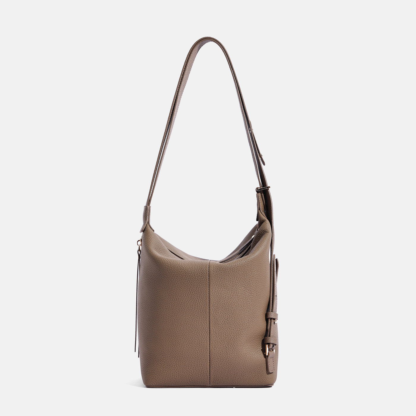 Genuine Leather Underarm Bag Cowhide Large-capacity Bucket Bag Backpack Versatile Bag