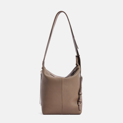 Genuine Leather Underarm Bag Cowhide Large-capacity Bucket Bag Backpack Versatile Bag
