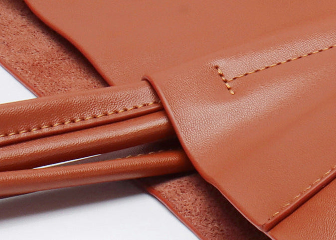 Genuine Leather Large Capacity Shopping Bag Shoulder Bag Tote Bag