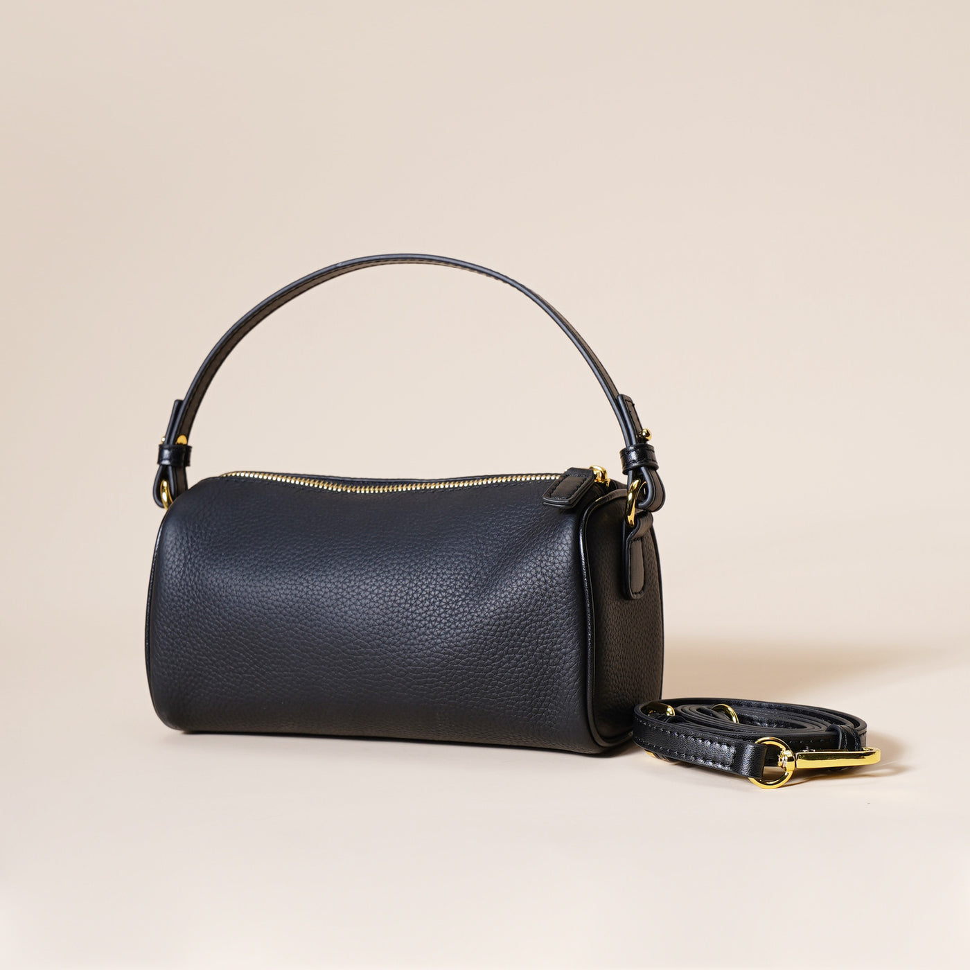 Genuine Leather Crossbody Bag - Cowhide Underarm Bag for Minimalist Style Elegant Black 19X10X8cm 3 in 1 Fashion Women Anti-Theft Backpack