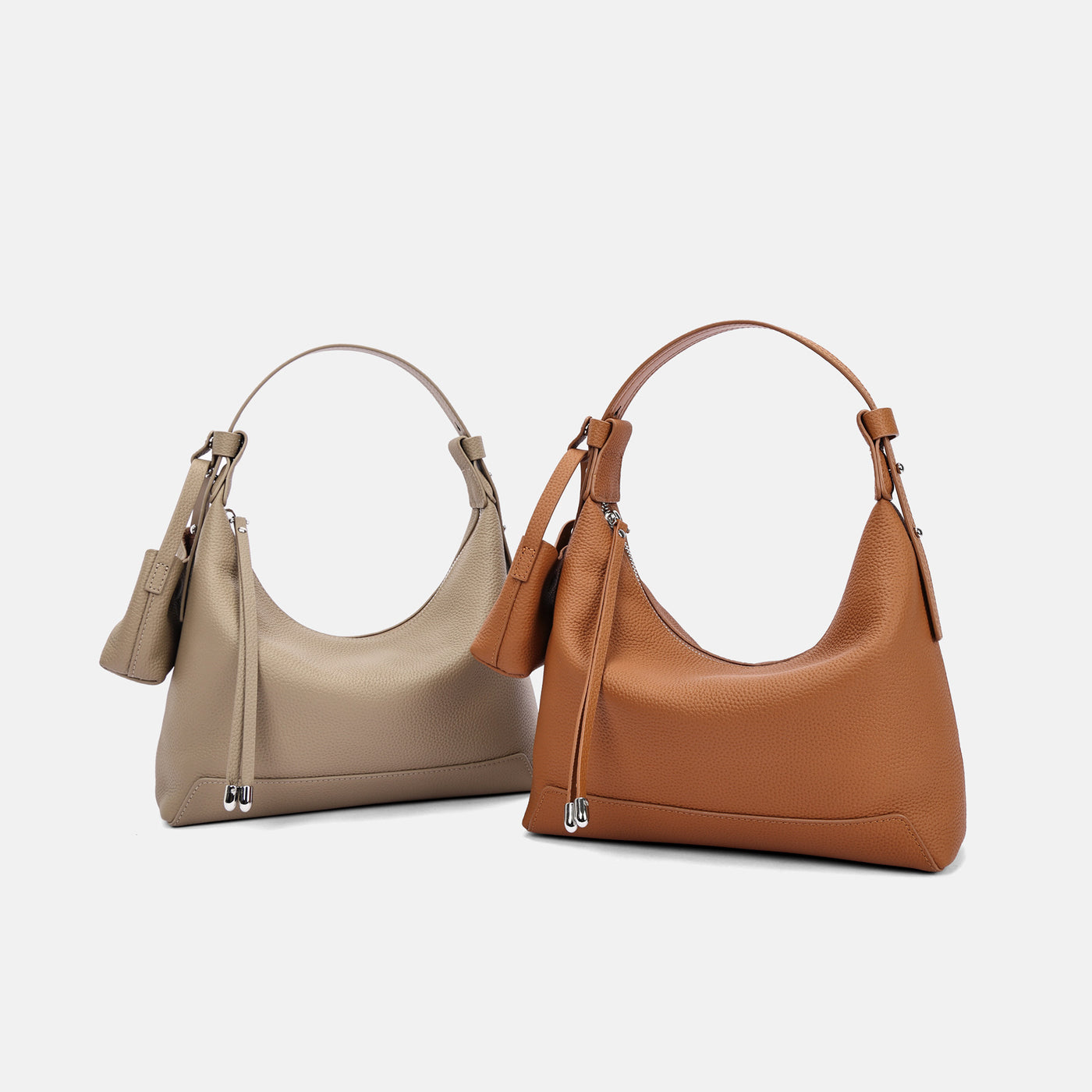 Genuine Leather Bag Minimalist Shoulder Bag Tote Bag  Leather Handbag Underarm Crossbody