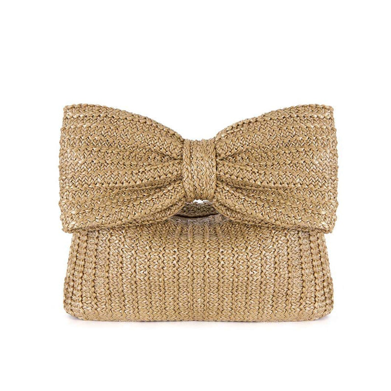 Straw Bag Bow designs Handbag Clutch Underarm Bag Tote Bag