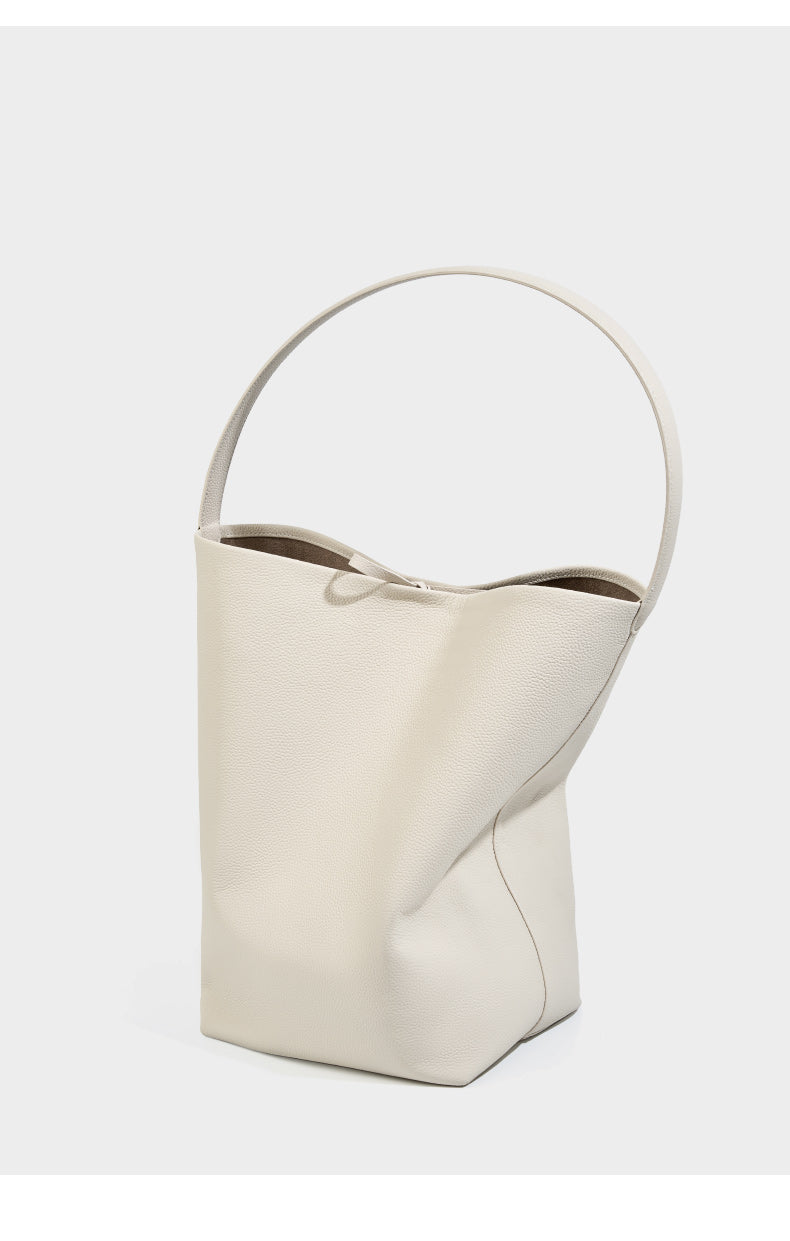 Genuine Leather Large Capacity One-shoulder Bucket Bag