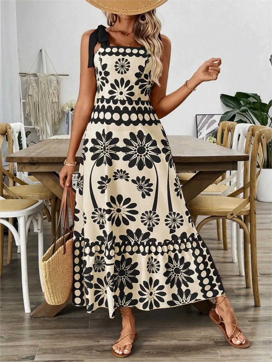 Flower Printing Women's Dress