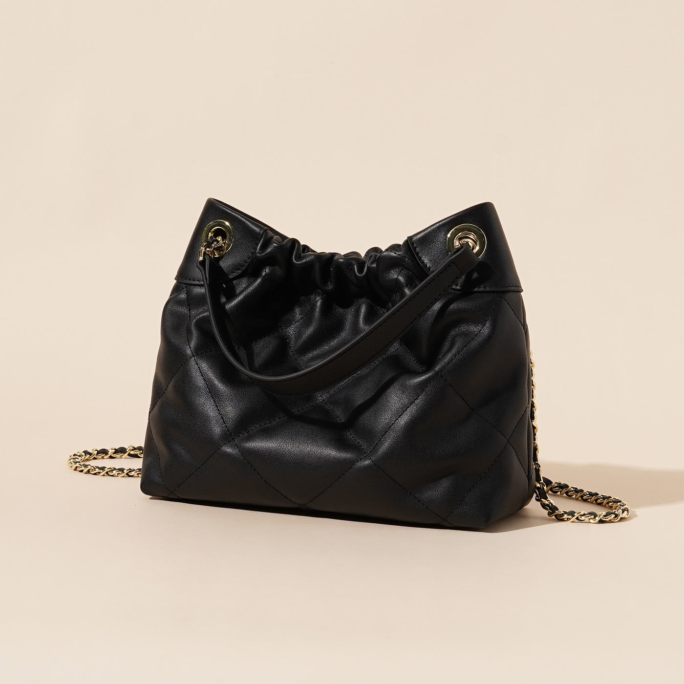 Genuine Leather Garbage Bag Shoulder Design Black S 3 in 1 Fashion Women Anti-Theft Backpack