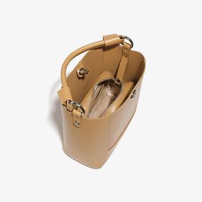 Genuine Leather Women's Shoulder Tote Bag Crossbody Bag Bucket Bag