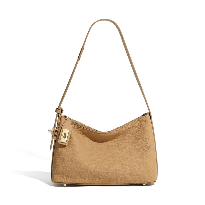 Genuine Leather Shoulder Tote Bag for Stylish Daily Use Brown 25.5X9X16 3 in 1 Fashion Women Anti-Theft Backpack