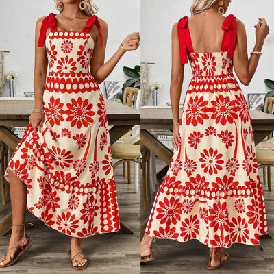 Flower Printing Women's Dress