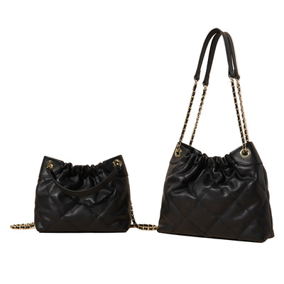 Genuine Leather Garbage Bag Shoulder Design 3 in 1 Fashion Women Anti-Theft Backpack