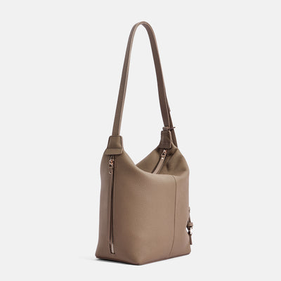 Genuine Leather Underarm Bag Cowhide Large-capacity Bucket Bag Backpack Versatile Bag