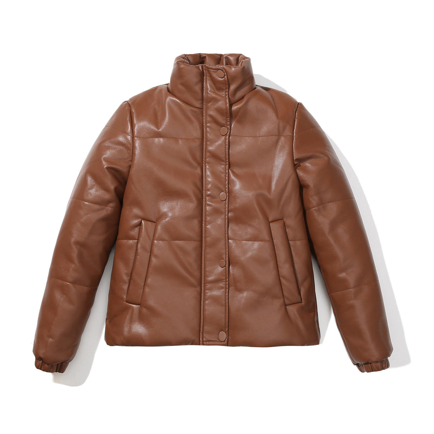 Vegan Leather Coat Thickened Cotton-padded Jacket