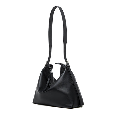 Genuine Leather Shoulder Bag - Versatile Underarm and Messenger Bag Black 3 in 1 Fashion Women Anti-Theft Backpack