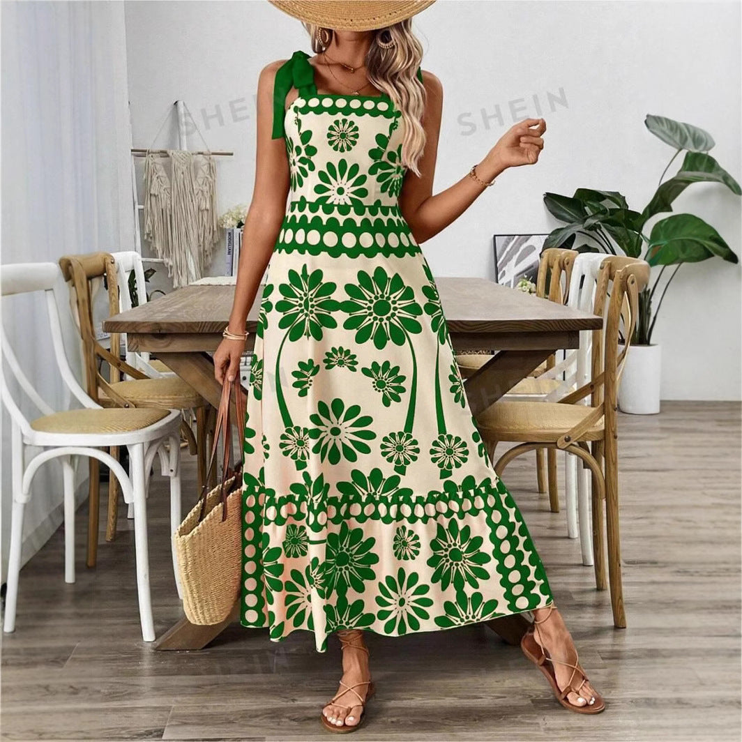 Flower Printing Women's Dress