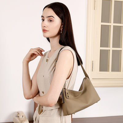 Genuine Leather Shoulder Tote Bag for Stylish Daily Use 3 in 1 Fashion Women Anti-Theft Backpack