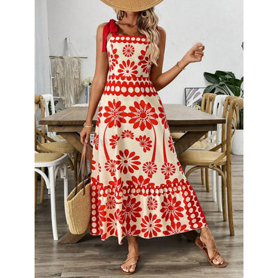 Flower Printing Women's Dress