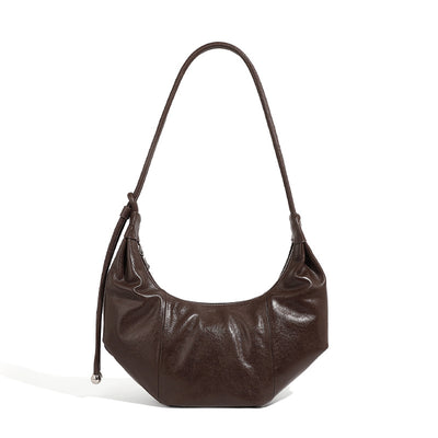 Genuine Leather Croissant Bag | Stylish Shoulder and Crossbody Design 3 in 1 Fashion Women Anti-Theft Backpack