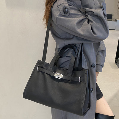 Genuine Leather Crossbody Bag with Locker Design and Large Capacity 3 in 1 Fashion Women Anti-Theft Backpack