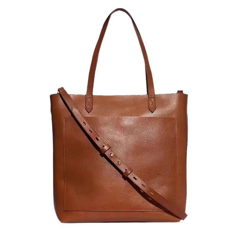 Genuine Leather Tote Bag Crossbody Bag for Stylish Everyday Use 3 in 1 Fashion Women Anti-Theft Backpack