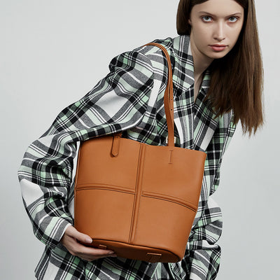 Genuine Leather Crossbody Bag - Portable Shoulder Bag 3 in 1 Fashion Women Anti-Theft Backpack
