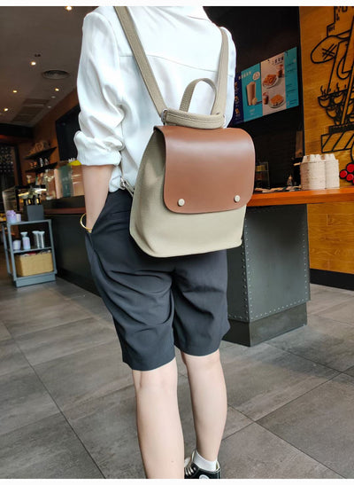 Genuine Leather Large-capacity Casual Backpack