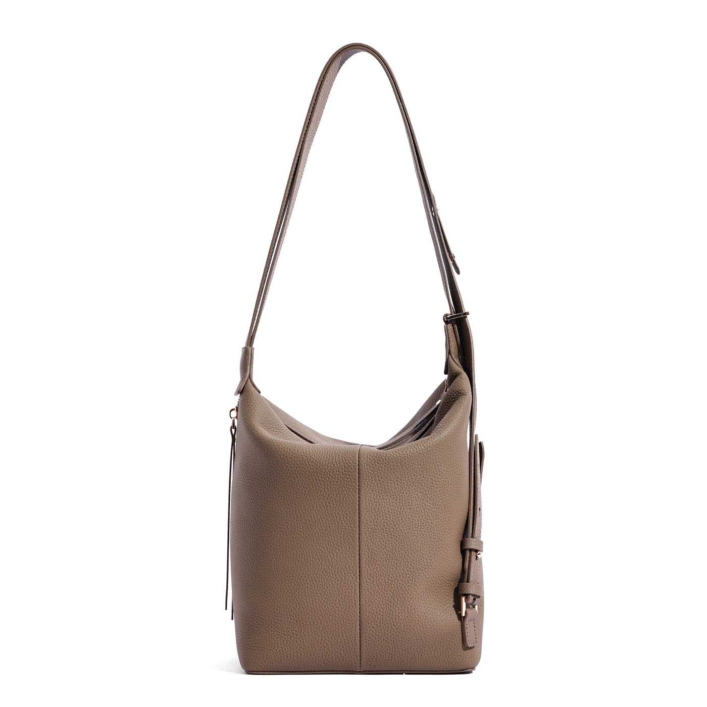 Genuine Leather Underarm Bag Cowhide Large-capacity Bucket Bag Backpack Versatile Bag