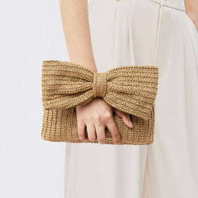 Straw Bag Bow designs Handbag Clutch Underarm Bag Tote Bag